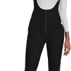 Dames Skibroek met Bretels - Waterdicht, Winddicht, Slim Fit - Outdoor Sneeuwbroek voor Snowboarden