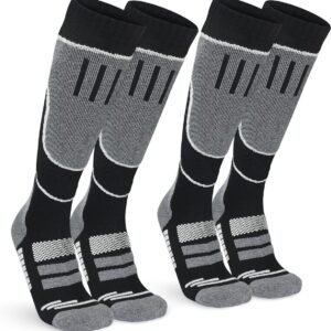 Dames Skisokken - Thermische Kniekousen, 2 Paar, Dikke Winter Sokken voor Snowboarden, Outdoor Sport, Extra Comfort en Vochtabsorptie
