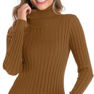 Dames Turtleneck Gebreide Wintertrui - Warme Thermo Pullover met Hoge Hals - Slim Fit