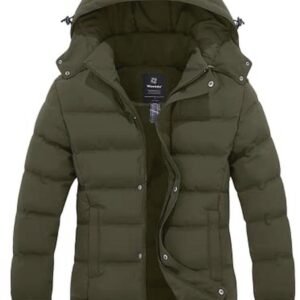 Dames Winter Korte Jas - Warme Gewatteerde Winddichte Pufferjas met Afneembare Capuchon