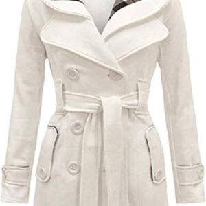 Dames Winterjas Wool Blend met Capuchon - Stijlvolle & Warme Buitenjas