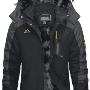 Dames Winterjas met Afneembare Capuchon - Waterdicht, Warme Fleece Voering en Ritszakken