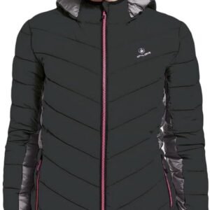 Dames gevoerde winterjas in sportief design met capuchon