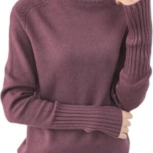 Dames kasjmier trui met rolkraag voor herfst en winter
