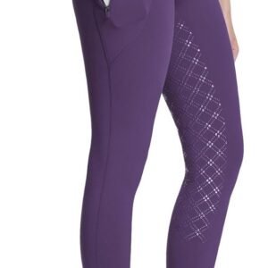 Dames winterrijbroek fleece rijbroek met zakken voor paardrijden