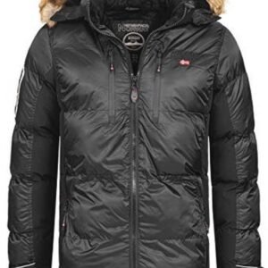 Dikke Winterjas voor Heren met Capuchon en Neppelsen Kraag