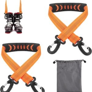 Draagbare Ski Draagriemen met Opbergtas - 2 Stuks Rugzakriemen en Schouderriemen voor Ski's en Rolschaatsen