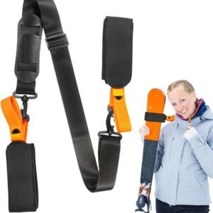 Draagriem Ski - Schouderband Transport - Sportuitrusting Dragen - Verstelbaar Nylon - 75-120 cm - Zwart