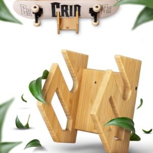 Duurzame Bamboe Wandhouder voor Skateboard, Longboard, Snowboard en Wakeboard