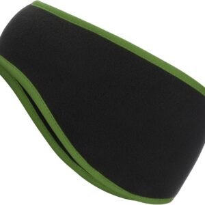 Ear warmer headband - winter stretchy running sweatband - outdoor essentieel voor hardlopen - zwart met donkergroen