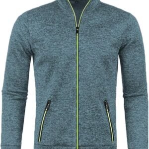 Effen Sweater voor Heren zonder Capuchon met Opstaande Kraag