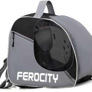 FEROCITY - Premium skischoentas - Skitas met uitneembaar meshvak - Kleur Grijs Zwart