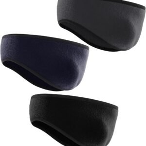 Famanu - 3 peices warmers hoofdband oorbeschermers voor mannen vrouwen, hardlopen hoofdband corduroy haarband fietsen cap protector, volwassen