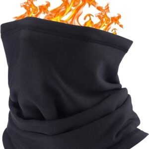 Famanu - Multifunctionele doek zwart tube sjaal halsdoek neck warmer neck gaiter thermosjaal voor skiën fiets snowboard fietsen nekwarmer
