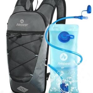 Fietsrugzak 6L met Drinkzak - Ideaal voor Fietsen, Hardlopen en Skiën - Verstelbare Riemen en Veiligheidsfluitje - Lichtgewicht en Comfortabel