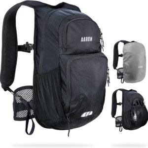 Fietsrugzak Ski-rugzak - Outdoor tas - Sportieve uitstapjes - Waterdicht met regenhoes - 25 Liter - Zwart