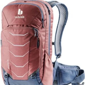 Fietsrugzak met Beschermer - Mountainbike Rugzak - Veilig Fietsen - TÜV/GS-gecertificeerde Beschermer - 16 L - Roodbruin Marine