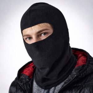 Fleece Bivakmuts Zwart - Thermische Balaclava voor Motor en Wintersport