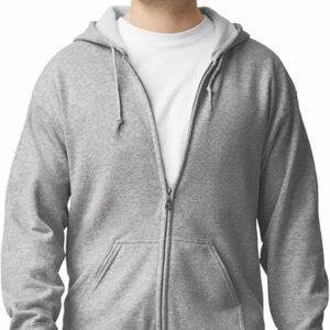 Fleece Hoodie met Rits voor Heren - Geborstelde Binnenkant voor Optimaal Comfort - Personaliseerbaar - Ruime Zakken