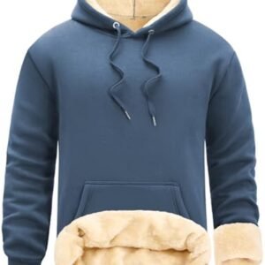 Fleece Hoodie voor Mannen - Warme Lange Mouw Pullover met Kangoeroezakken