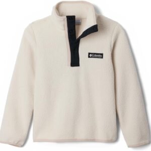 Fleece Pullover - Outdoor trui - Buitenactiviteiten - Half drukknoopsluiting - Standaard lengte - Chalk/Zwart