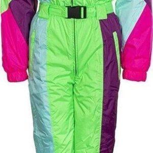 Funky Alps Skipak Old School / Vintage Onesie Skipak / Wintersport / Apres-ski / Flourescerend / Neon