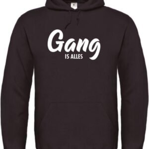 Gang is alles wintersport hoodie zwart L - wit - soBAD. | Foute apres ski outfit | kleding | verkleedkleren | wintersporttruien | wintersport dames en heren
