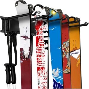 Garage Opslag Organisatie Systeem voor Ski's en Snowboards - Wandrek voor Thuis, Schuur en Garage - Houdt tot 300 lbs