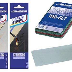 Geavanceerde Set voor Ski- en Snowboard Reparatie met Reparatiestrepen, Anti-Roest Mes en Slijppads