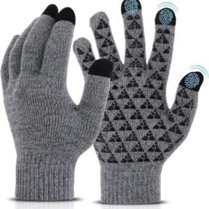 Gebreide handschoenen voor dames, winter touchscreen handschoenen, warme en antislip winterhandschoenen, elastische gebreide warme handschoenen