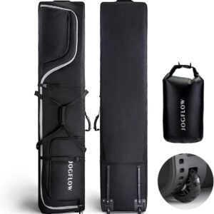 Gevoerde Skibag met Wielen - Waterdicht en Robuust - Geschikt voor 1 of 2 Paar Ski's