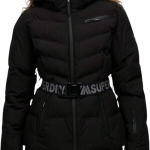 Gewatteerde Skijas - Dames Winterjas - Wintersport - Waterdicht Ademend - Slim Fit - Zwart