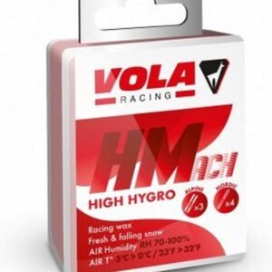 HM Race Rood Skiwax - Fluorvrij - Voor Hoge Luchtvochtigheid - Voor -5°C tot 0°C - Gebruiksvriendelijk en Duurzaam