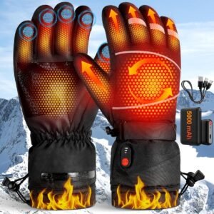 Handschoenen - Warme winterhandschoenen - Oplaadbare verwarmde handschoenen - 3 verwarmingsstanden-360° verwarming - Touchscreen-waterdicht/winddicht - Winter ski-/fiets-/wandelhandschoenen (unisex)