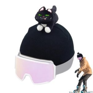 Helmhoes - Skihoes - Wintersport Bescherming - Handgemaakt Ontwerp - Universeel - Zwart