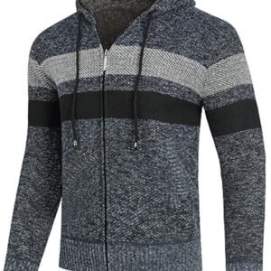 Heren Cardigan met Capuchon - Warme Gebreide Jas voor de Winter