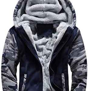 Heren Fleece Hoodie met Volledige Rits - Dikke en Warm Hoodie voor de Winter - Oversized Langdurige Pasvorm