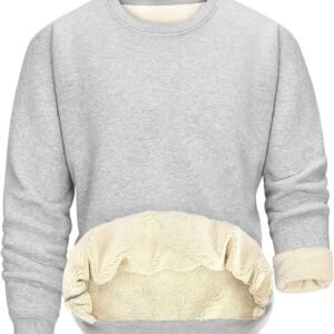 Heren Fleece Sweatshirt, Lange Mouw, Casual, Crew Neck, Winter Sport Kleding