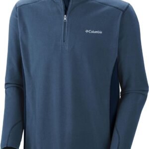 Heren Fleece Trui - Outdoor Kleding - Buiten Activiteiten - Hoge Kraag - Regular Fit - Donkerblauw
