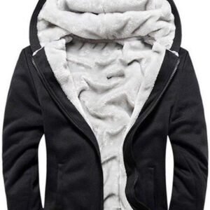 Heren Hoodie met Rits en Fleece Voering voor de Winter - Dikke en Warme Trui