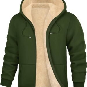 Heren Hoodies Winter Thermals Fleece Jassen Volledige Zip Up Hoodie