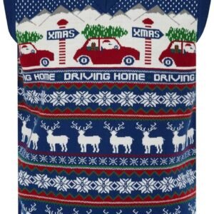 Heren Kersttrui Vest Zonder Mouwen V-hals Gebreid Feestelijk Patroon