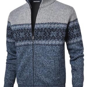 Heren Kwart Zip Sweater Casual Lange Mouwen Kerstgestreepte Truien Herfst Winter