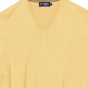 Heren Pullover Katoen Zijde V-Hals Trui