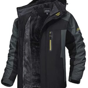 Heren Ski Jacket Waterdicht Winddicht Fleece Winter Jacket met Capuchon