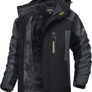 Heren Ski Jacket Waterdicht Winddicht Fleece Winter Jacket met Capuchon
