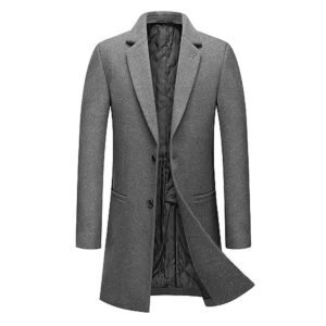 Heren Trenchcoat met Stand Kraag - Warme Winter Jas voor Dames