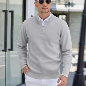 Heren Trui 1/4 Ritssluiting Coltrui Gebreide Winterpullover Lange Mouwen