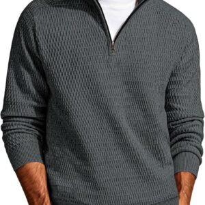 Heren Trui met Ritssluiting en Opstaande Kraag - Ideaal voor Herfst en Winter