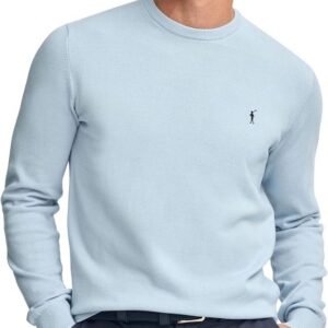 Heren V-hals Trui met Logo - 100% Katoen Comfortabele Wintertrui